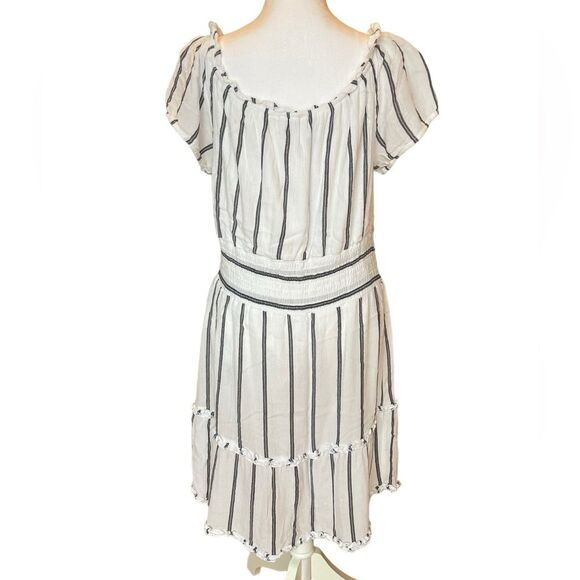 American Eagle Outfitters Striped Off The Shoulder Boho Dress Womens Size XL - Picture 5 of 11
